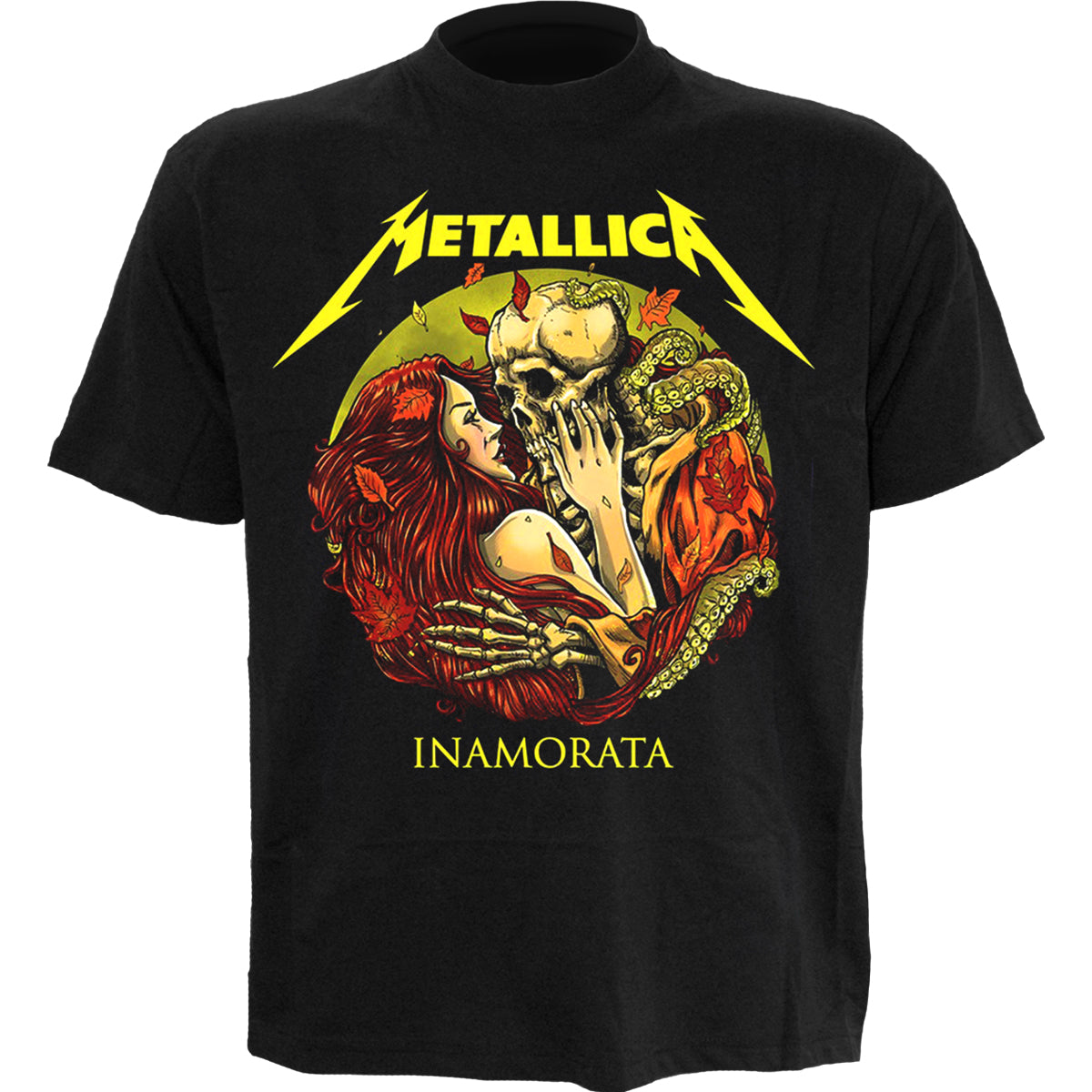 METALLICA INAMORATA Front Print T Shirt Black