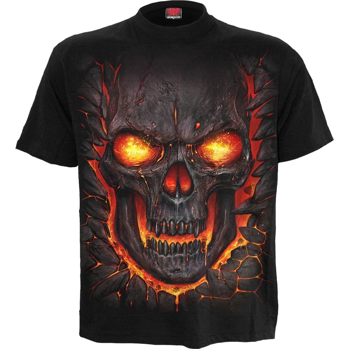 SKULL LAVA T Shirt Black