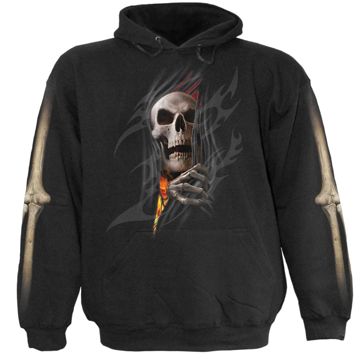 Skull Hoodie Death Rider - Black
