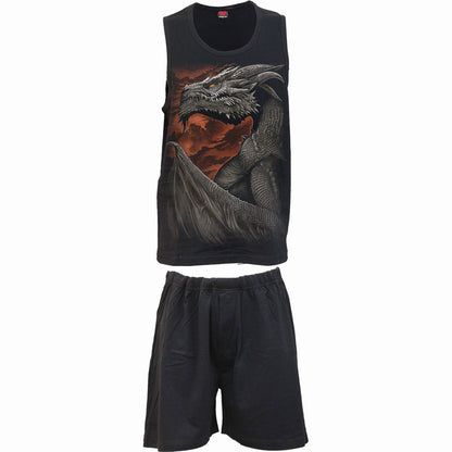 BREAKING OUT - 4pc Mens Gothic Pyjama Set