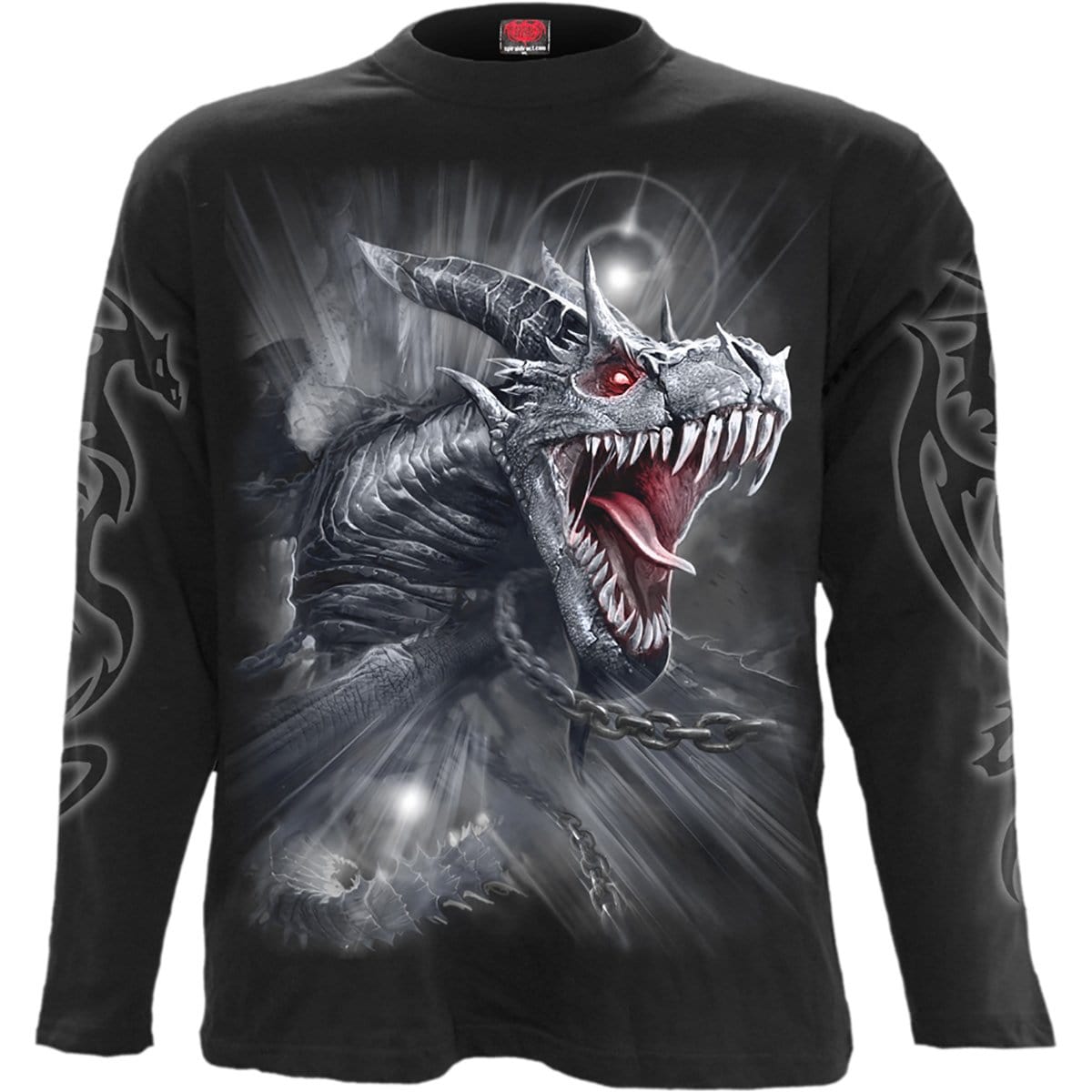 DRAGON'S CRY - Longsleeve T-Shirt Black