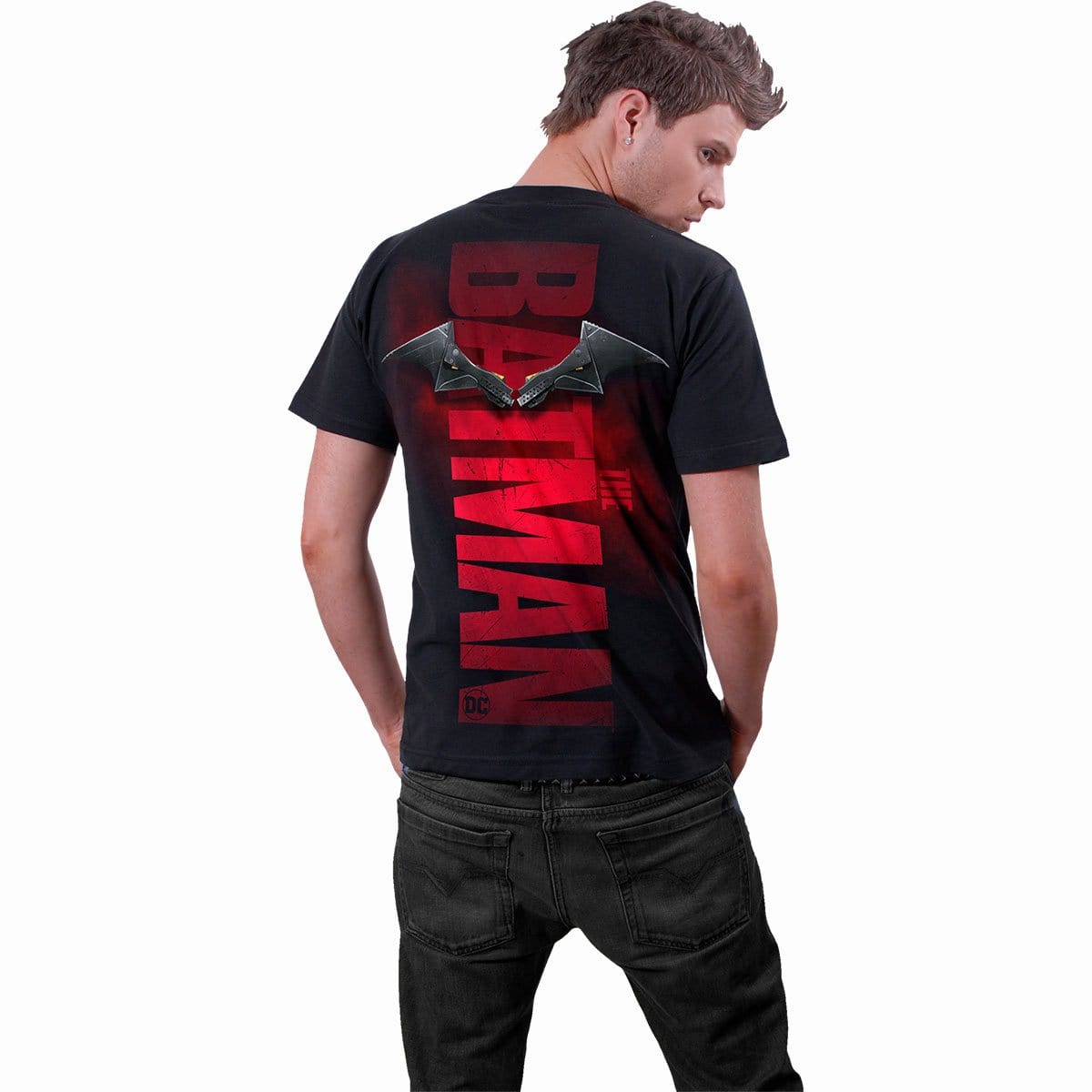 Red best sale batman shirt