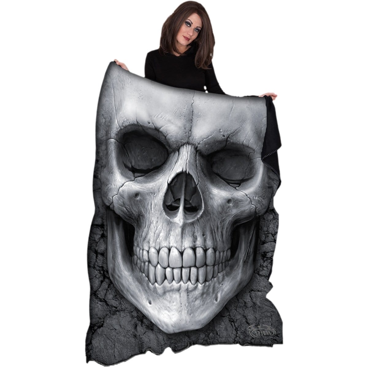 SOLEMN SKULL - Fleece Blanket - Spiral USA