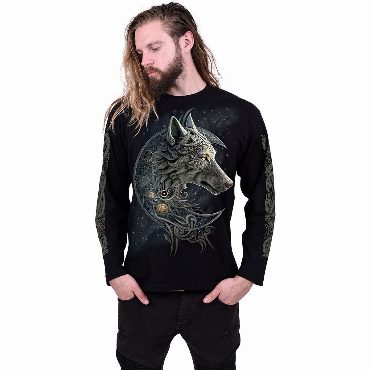 Black wolf outlet t shirt