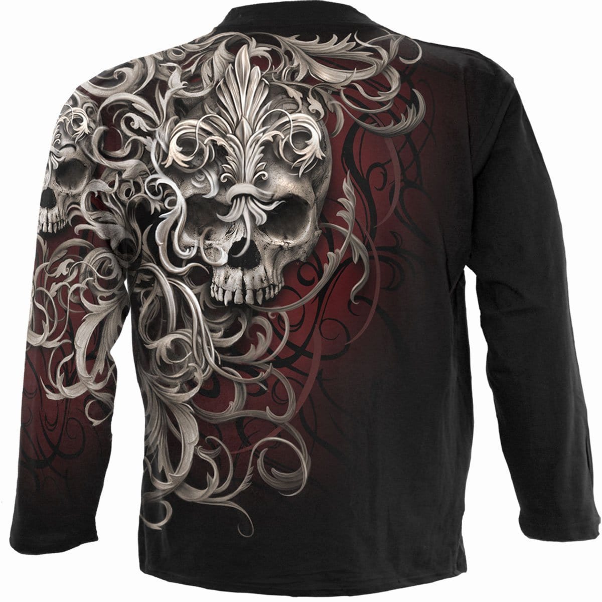 SKULL SHOULDER WRAP - Allover Longsleeve T-Shirt Black